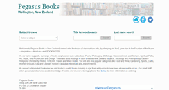 Desktop Screenshot of pegasusbooksnz.com