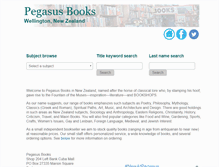 Tablet Screenshot of pegasusbooksnz.com